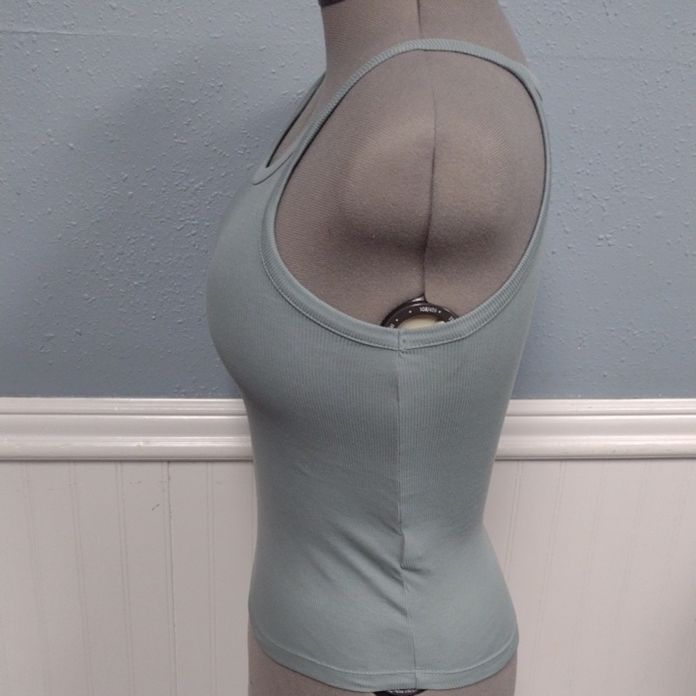 Madewell Green Fitted Sleeveless Tank Top - Picture 5 of 8